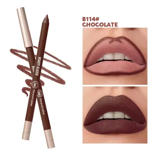 Beauty Glazed Waterproof &amp; Long Lasting Lipliner Pencil – B114 Chocolate
